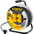 Маленькое фото товара - STAYER PRO-315, КГ, 3 x 1.5 мм2, 30 м, 3700 Вт, IP44, силовой удлинитель на стальной катушке (55077-30). Вариант №1