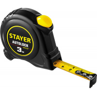 Фото товара - STAYER AutoLock, 3 м х 16 мм, рулетка с автостопом (2-34126-03-16)