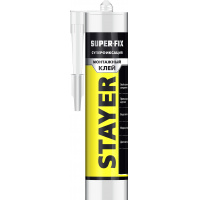 Фото товара - STAYER SUPER FIX, 280 мл, белый, суперсильный монтажный клей, Professional (41323)