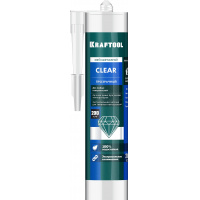 Фото товара - KRAFTOOL CLEAR, 310мл, прозрачный, суперсильный монтажный клей (41342)