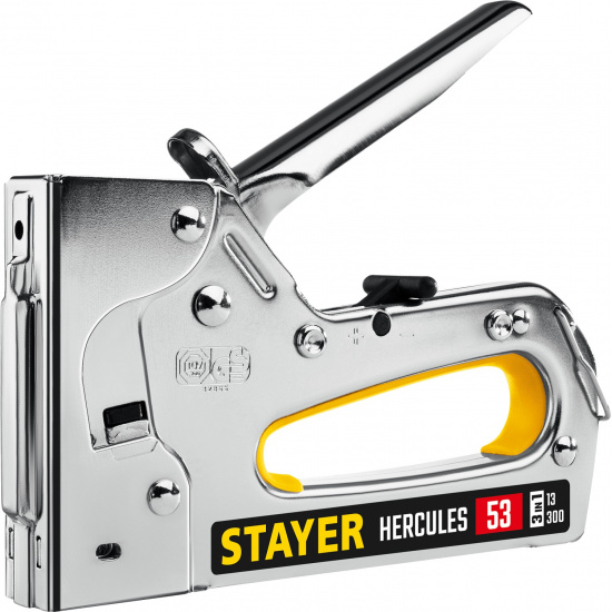Большое фото товара - STAYER HERCULES-53, тип 53 (A/10/JT21) 23GA (6 - 14 мм)/13/300, стальной рессорный степлер, Professional (31519), 12410318. Вариант №1