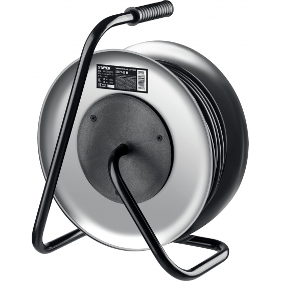 Большое фото товара - STAYER PRO-315, КГ, 3 x 1.5 мм2, 30 м, 3700 Вт, IP44, силовой удлинитель на стальной катушке (55077-30), 23216601. Вариант №3