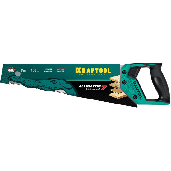 Большое фото товара - KRAFTOOL Alligator Universal 7, 400 мм, универсальная ножовка (15004-40), 23287. Вариант №2