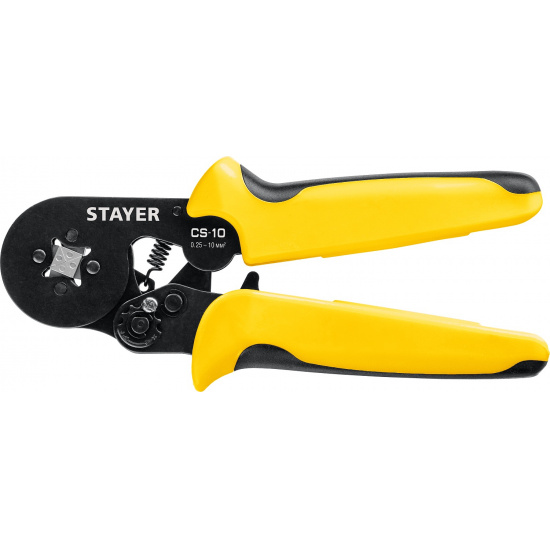 Большое фото товара - STAYER CS-10, 0.25 - 10 мм2, мультидиапазонные пресс-клещи с квадратным профилем для втулочных наконечников, Professional (44447), 24501. Вариант №1