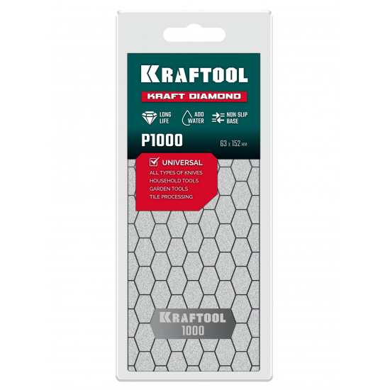 Большое фото товара - KRAFTOOL DIAMOND 63 х 152 мм, Р1000, пластина алмазная заточная (35710-1000), 44974933. Вариант №2