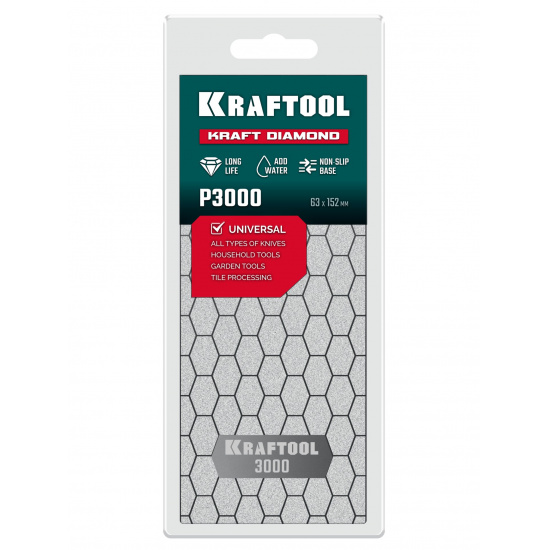 Большое фото товара - KRAFTOOL DIAMOND 63 х 152 мм, Р3000, пластина алмазная заточная (35710-3000), 44974936. Вариант №2